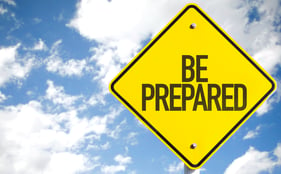 Be Prepared sign with sky background
